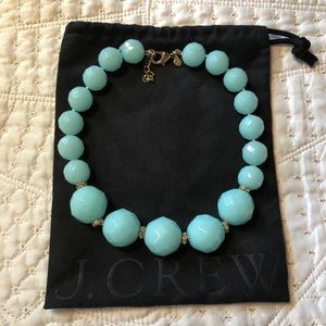 J. Crew • Jumbo Teal Beaded Necklace